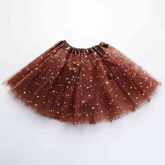 Skirts Star Print Mesh, Princess Ballet Dancing Party Skirt