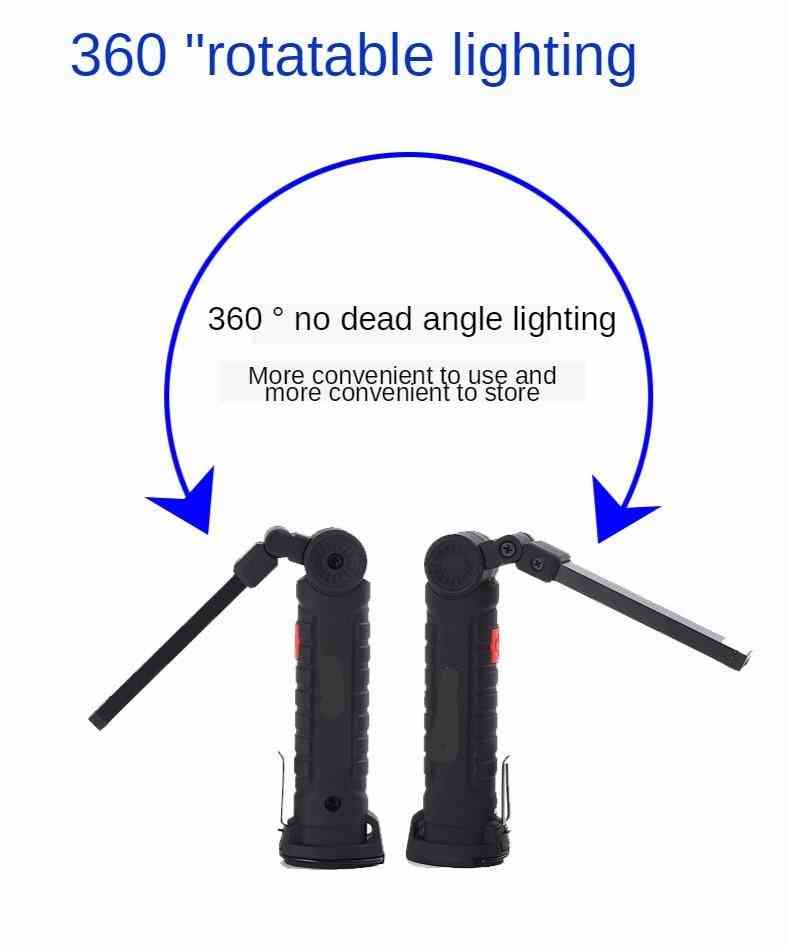 Cob + led torță magnetică reîncărcabilă lampă de inspecție flexibilă lampă de lucru fără fir