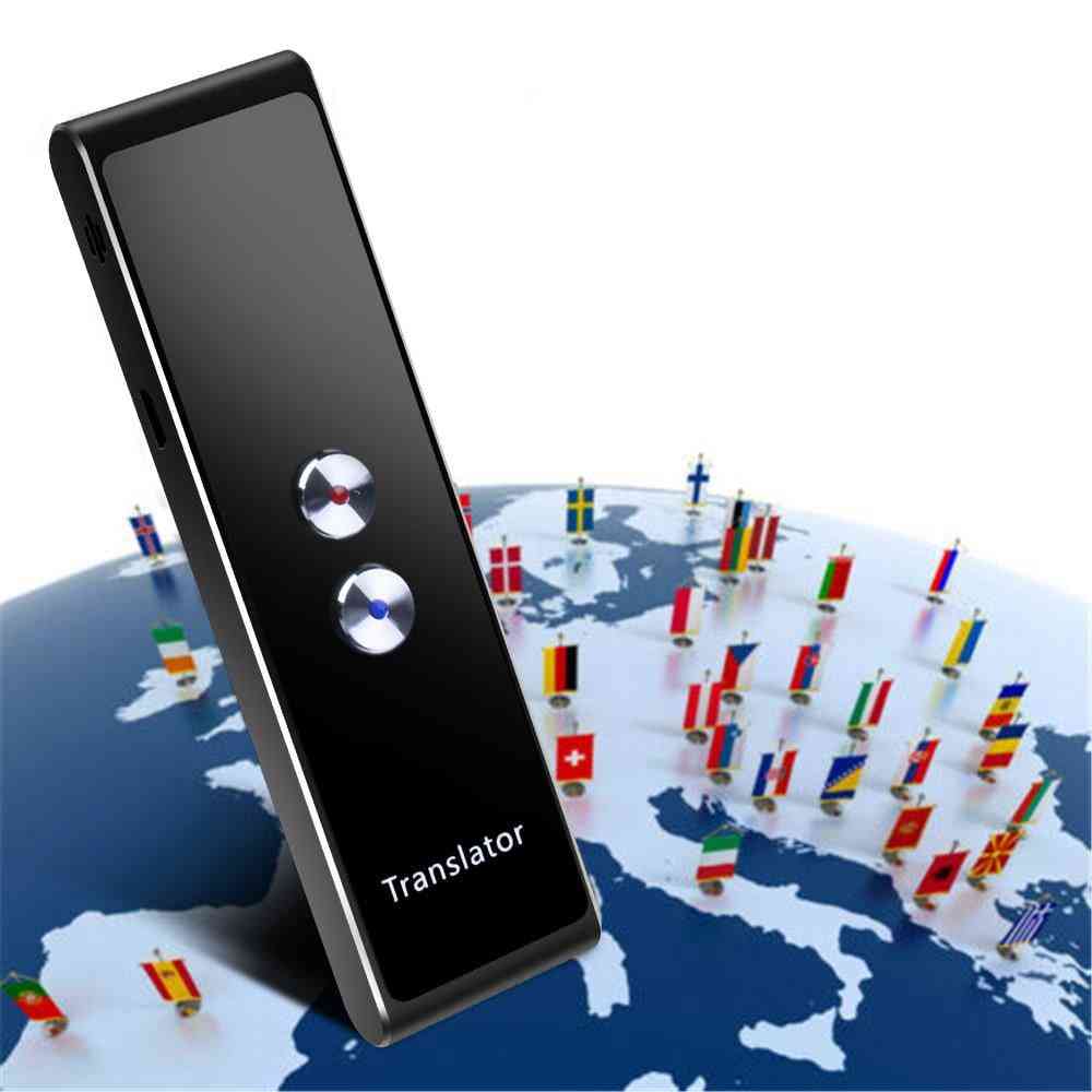 Bärbar smart intercom-3 i 1 röst / text översättare i realtid