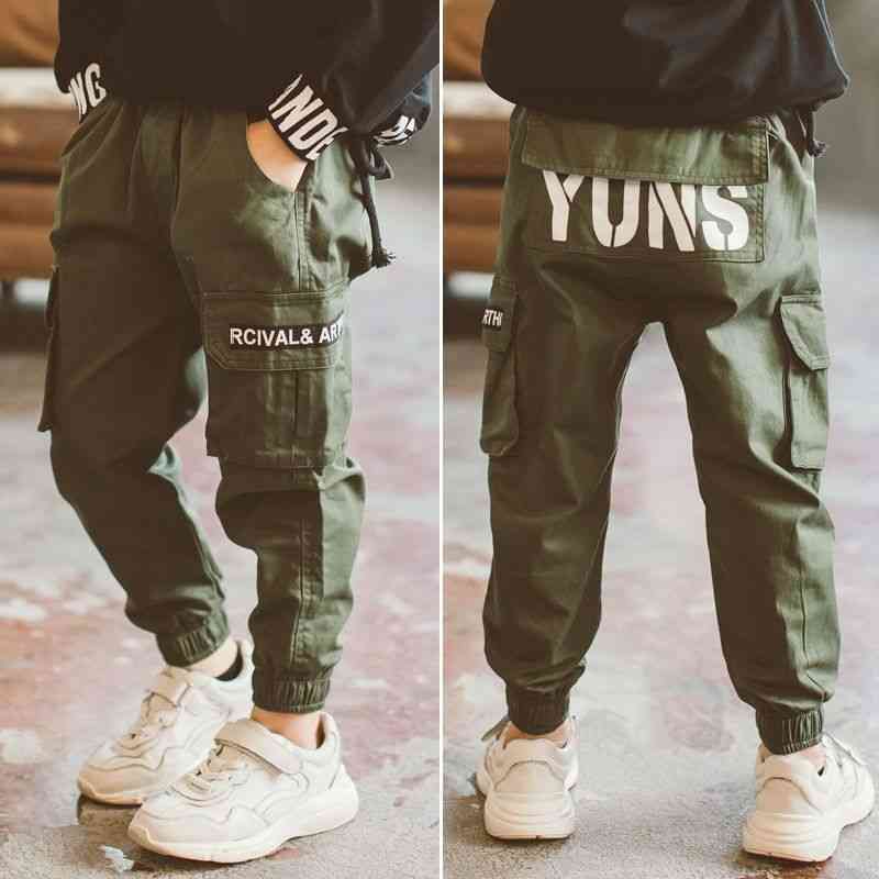 Boys Cargo Letters Pants- Casual Kids Clothes