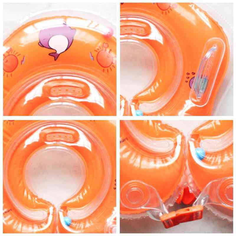 Anneau de natation de sécurité de cou nouveau-né, piscine flottante de coussins gonflables