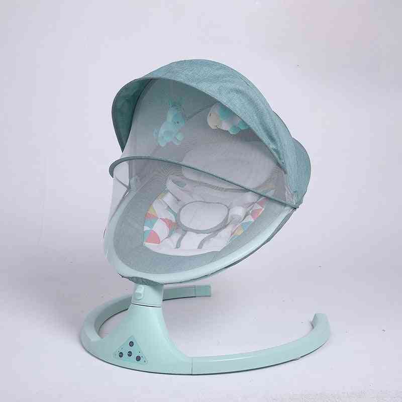 Newborn Baby Sleeping Swing Bouncer, Rocking Soothing Electric Cradle Chair With Seat Cushion