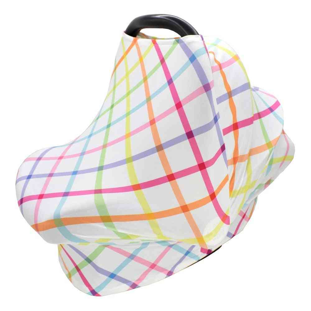 Citgeett baby car seat rainbow, lactancia elástica privacidad enfermería a prueba de polvo, cubierta de coche para recién nacidos a rayas - a