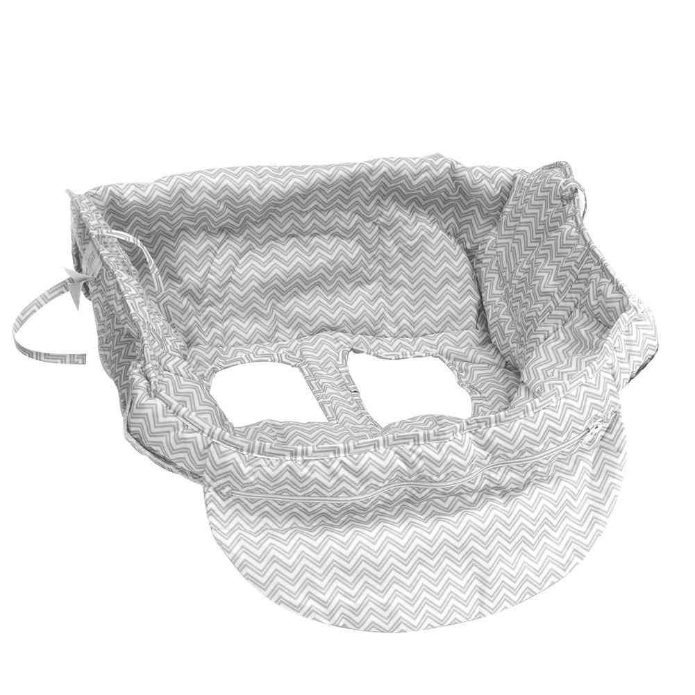 Chariot de protection de couverture de siège de chariot de magasinage de bébé, coussin doux de chaise de salle à manger infantile coussin avec la ceinture de sécurité