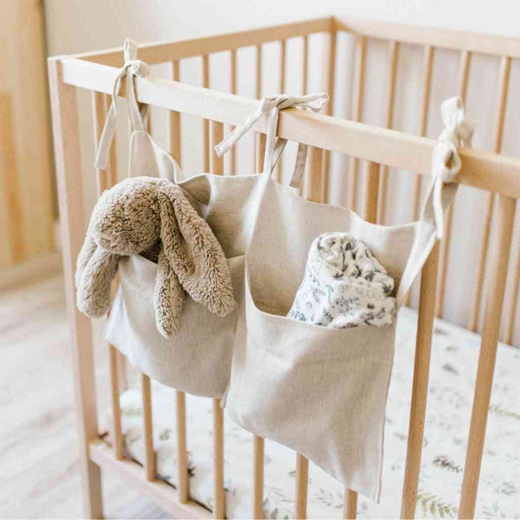 Baby Crib Bed Set, Pocket Nursery Organizer, Hanging Storage Bag