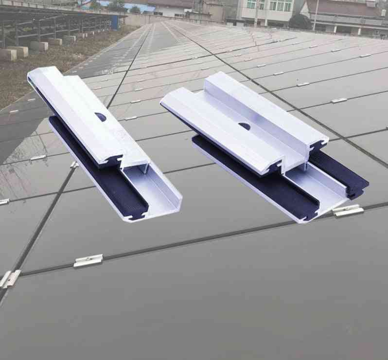 Aurinkokennopidikkeiden kannattimien järjestelmäpaketti, jossa on ruuvit ohutkalvopaneelien aurinkokennopaneelille hanergy solibro panel - mid clamp