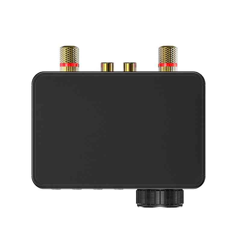 50W x 2 Mini Class D Stereo Bluetooth 5.0 forstærker, TPA3116 TF 3,5 mm USB-indgang HIFI-lyd hjemmeforstærker til mobil / computer / bærbar -