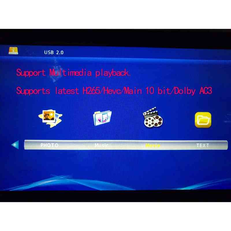 Dvbt2 & Analog Portable Mini Tv, Support H265/hevc Dolby