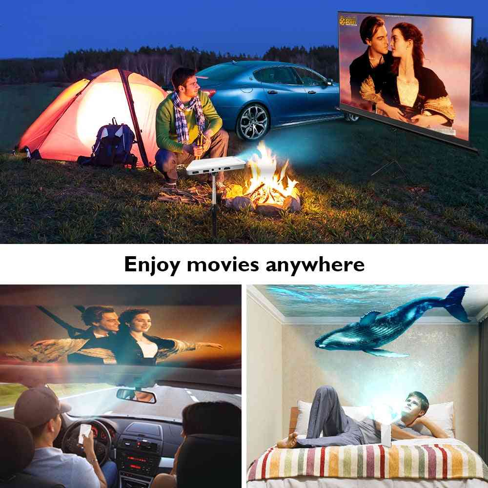 Mini Portable 3d Dlp Projector-android 7.1 Wifi Bluetooth