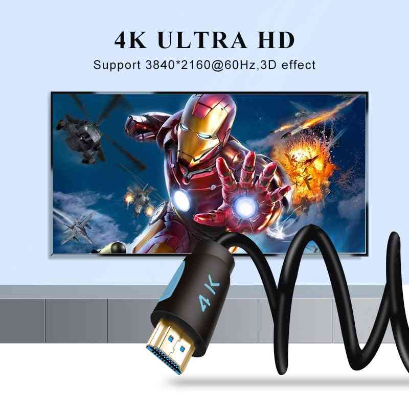 2.0 HDMI naar HDMI Kabel Ondersteuning ARC 3D HDR 4K 60Hz Ultra HD voor splitter Schakelaar PS4 TV Box Projector - Modeversie / 0.5m