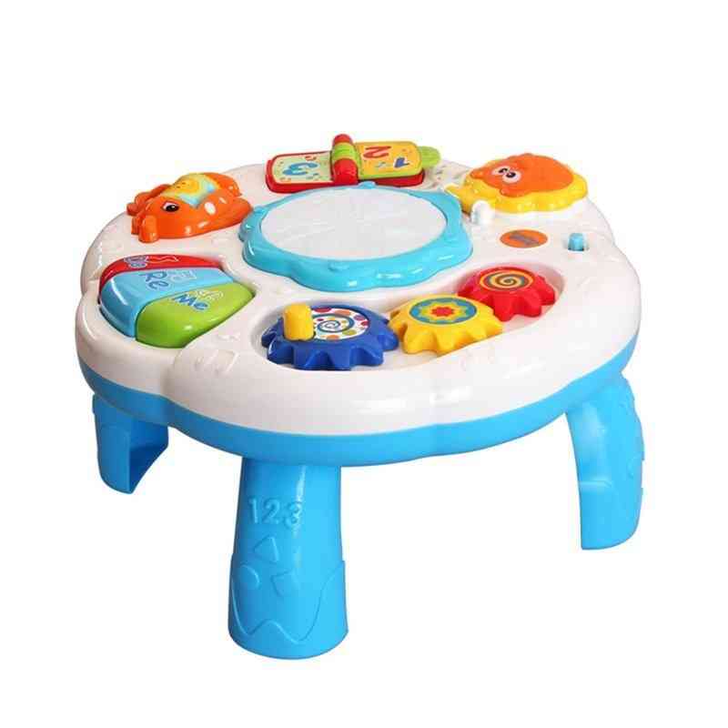 Baby Infant Musical Activity Table - Educational Learning With Led Piano And Pat Drum