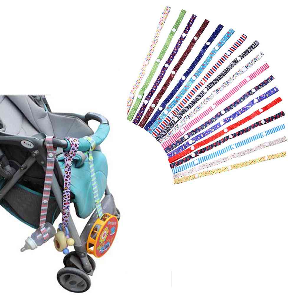 Baby nappflaska anti-lost kedjebandhållare, bältesklämma för barnvagn
