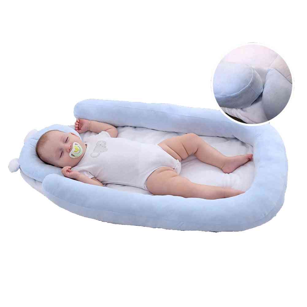 Babysäng, bärbar extramjuk sängmadrass för spädbarn med avtagbar kudde för sovande tupplur