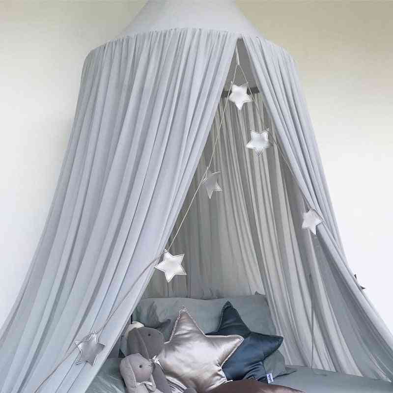 Kid baby bed canopy bedcover mosquito net- cortina ropa de cama cúpula redonda carpa gasa para la decoración de la habitación del bebé mosquitera