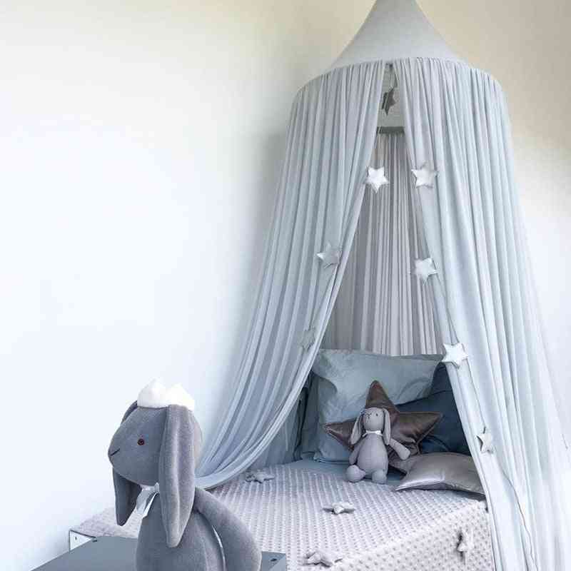 Kid baby bed canopy bedcover mosquito net- cortina ropa de cama cúpula redonda carpa gasa para la decoración de la habitación del bebé mosquitera
