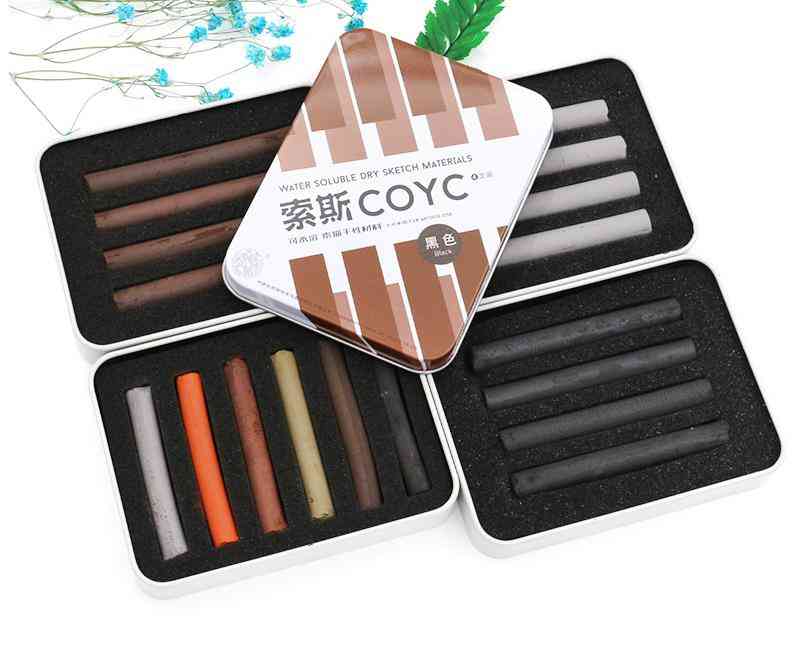 Sketch Dry Drawing Material Soluble Water Carbide Pencil, Carbon Pen, Strip Iron Box