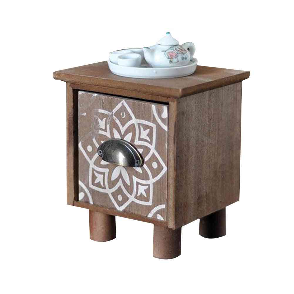 Geometric Pattern Mini Newborn Baby Chair Decoration Tea Table Set