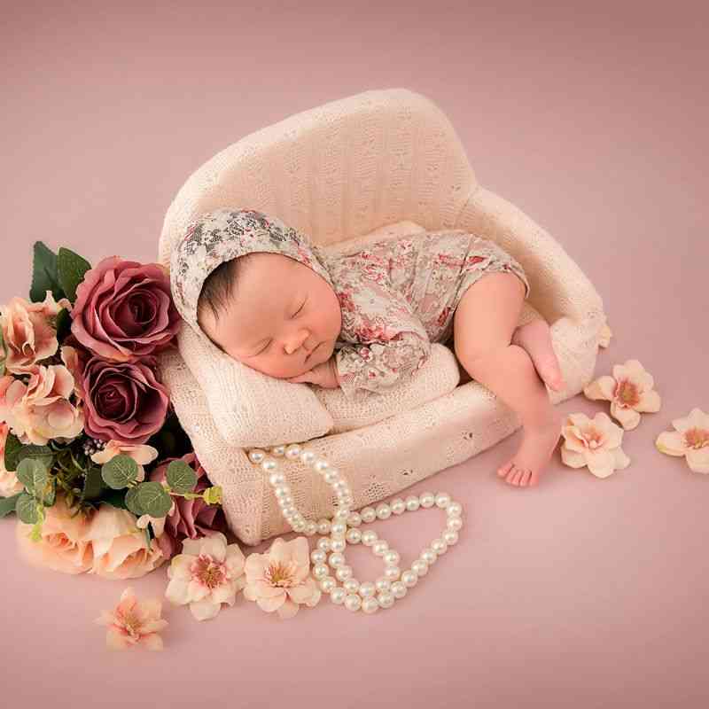 Pasgeboren fotografie rekwisieten baby poseren sofa kussen set stoel decoratie - 2