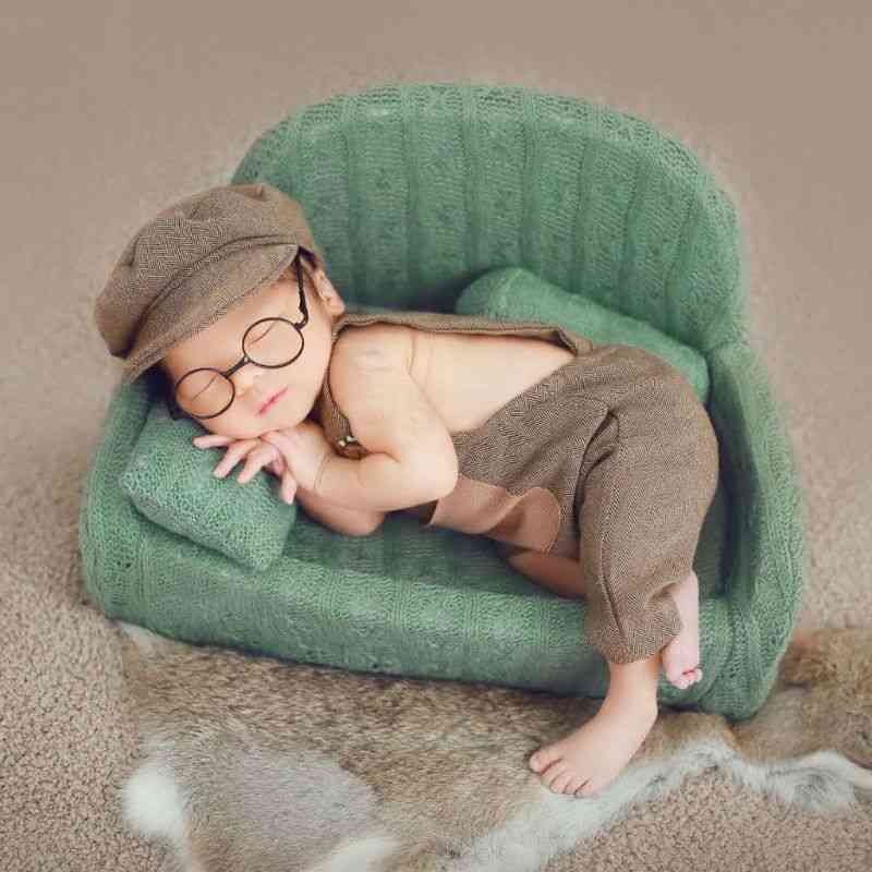 Nyfödda fotografi rekvisita baby poserar soffa kudde set, stol dekoration