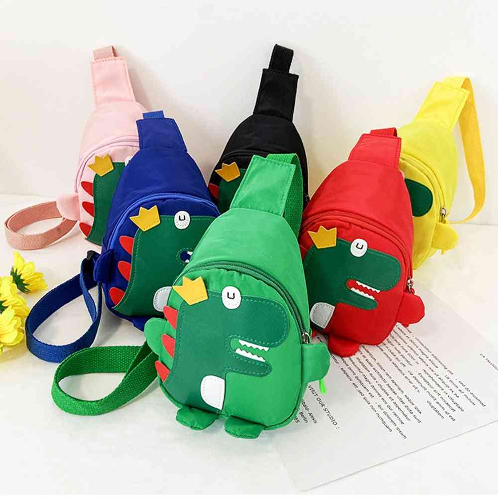 Cute Cartoon Harness Outdoor Travel Backpack, Cross Body Dinosaur Chest Bag For's