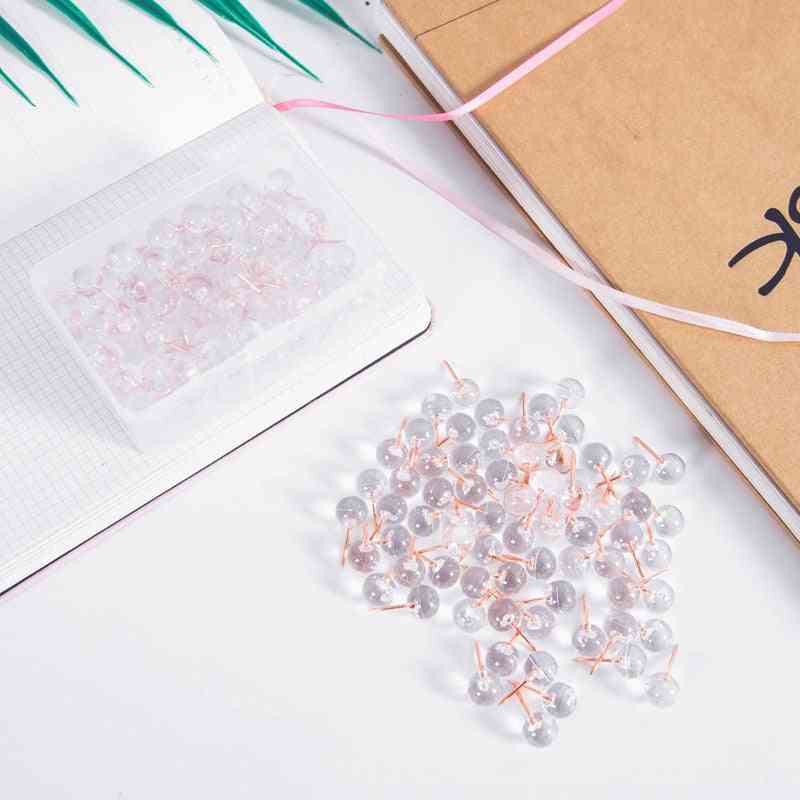 Round Drop Shaped Thumbtack, Plating And Rust Proof Metal Office Stationery