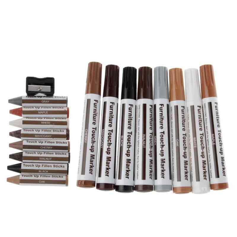 Furniture Repair Touch Up Markers & Filler Sticks Kit