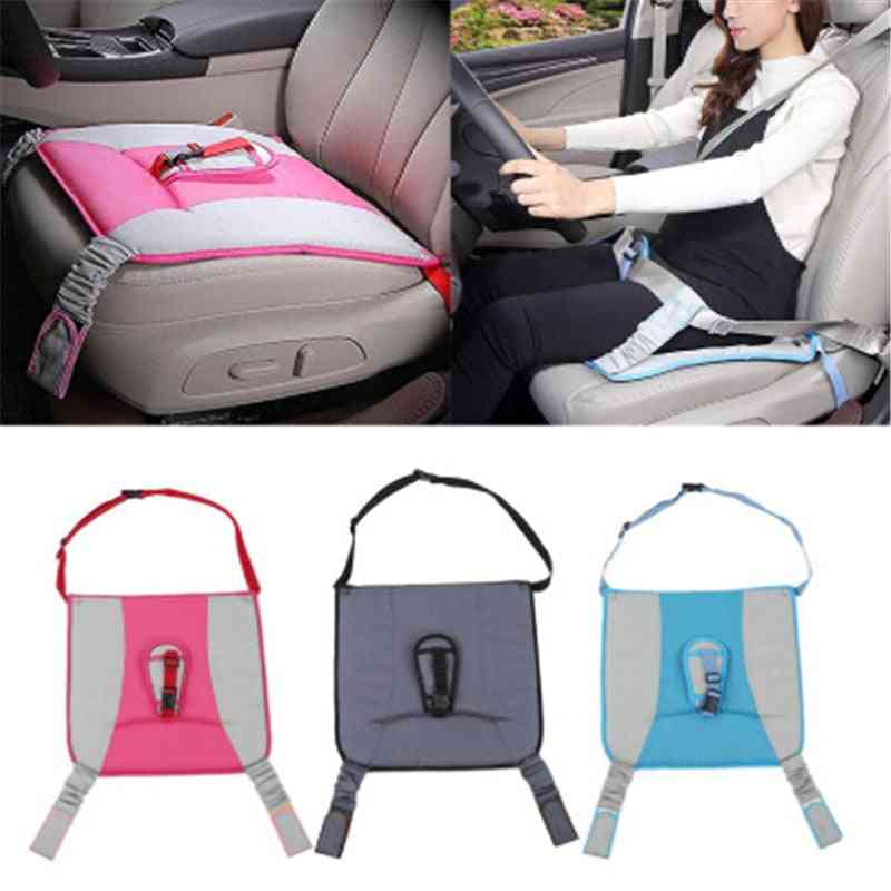 Komfortabelt bilbelte for gravid kvinne, kjøresikkerhet med pute, skulderpute - blå