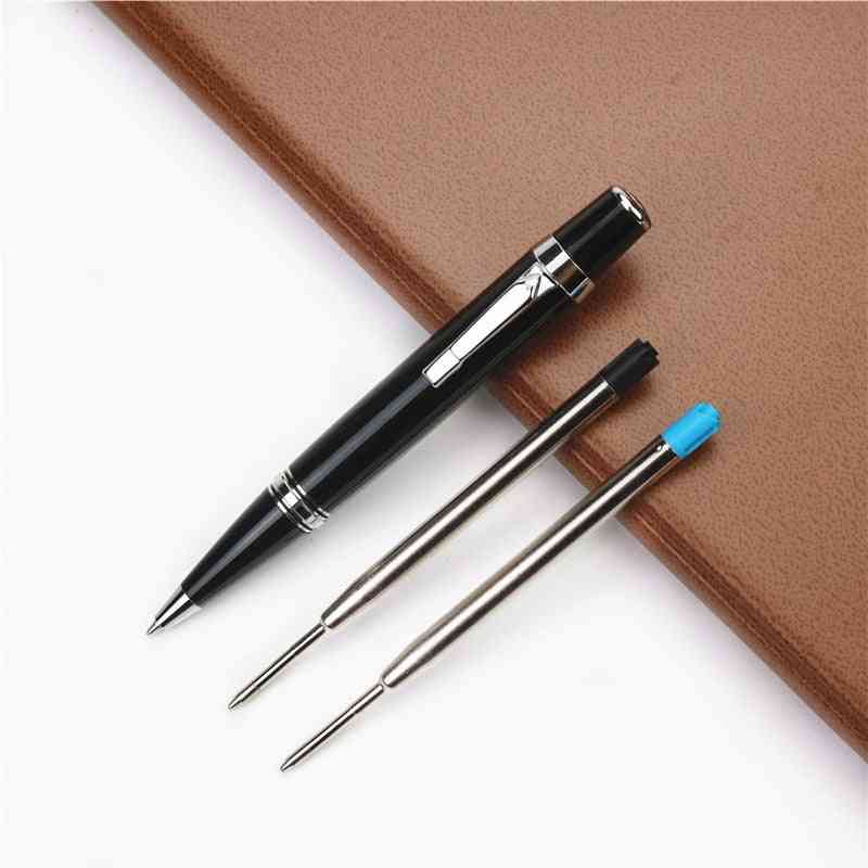 Mini-Vollmetall-Short, Kugelschreiber, schwer tragbar für Notebook-Rollstifte (1 Stift und 2 Nachfüllungen) -