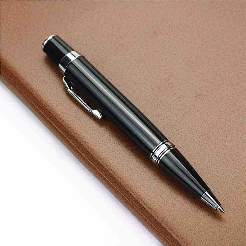 Mini penna a sfera mini full metal corta, portatile pesante per penne roller per notebook (1 penna e 2 ricariche) -