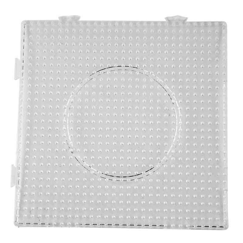 Panneaux perforés transparents de forme carrée pour perles perler (145x145mm)