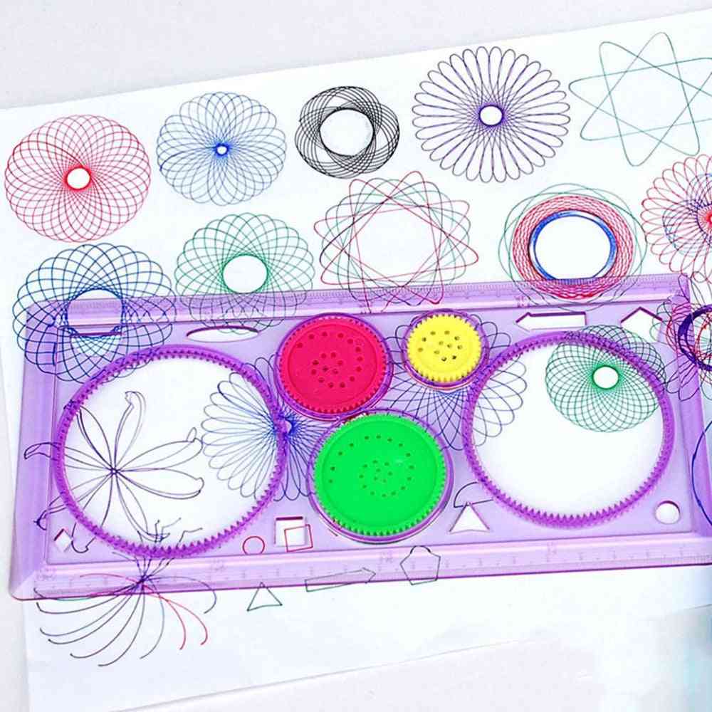 1pc Spirograph Geometric Rule - Learning Drawing Tool Stationery