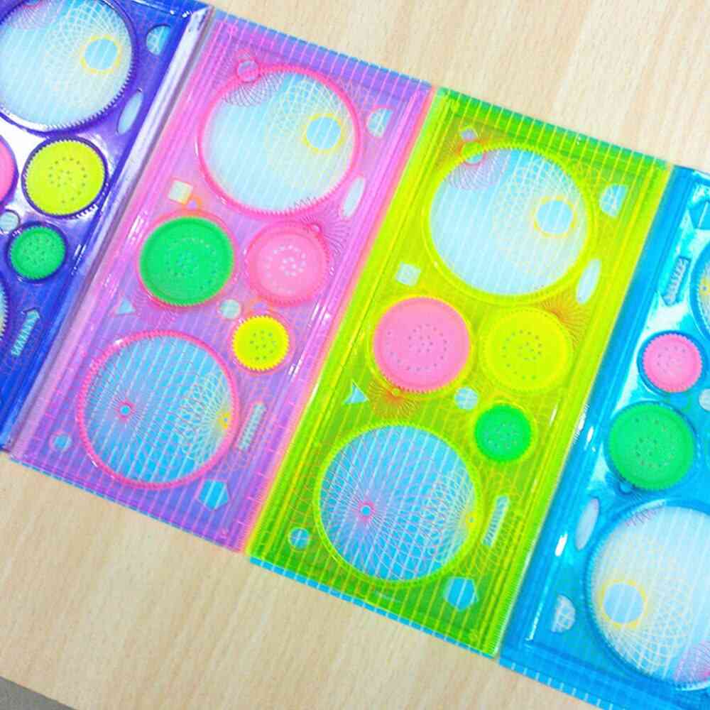 1pc Spirograph Geometric Rule - Learning Drawing Tool Stationery