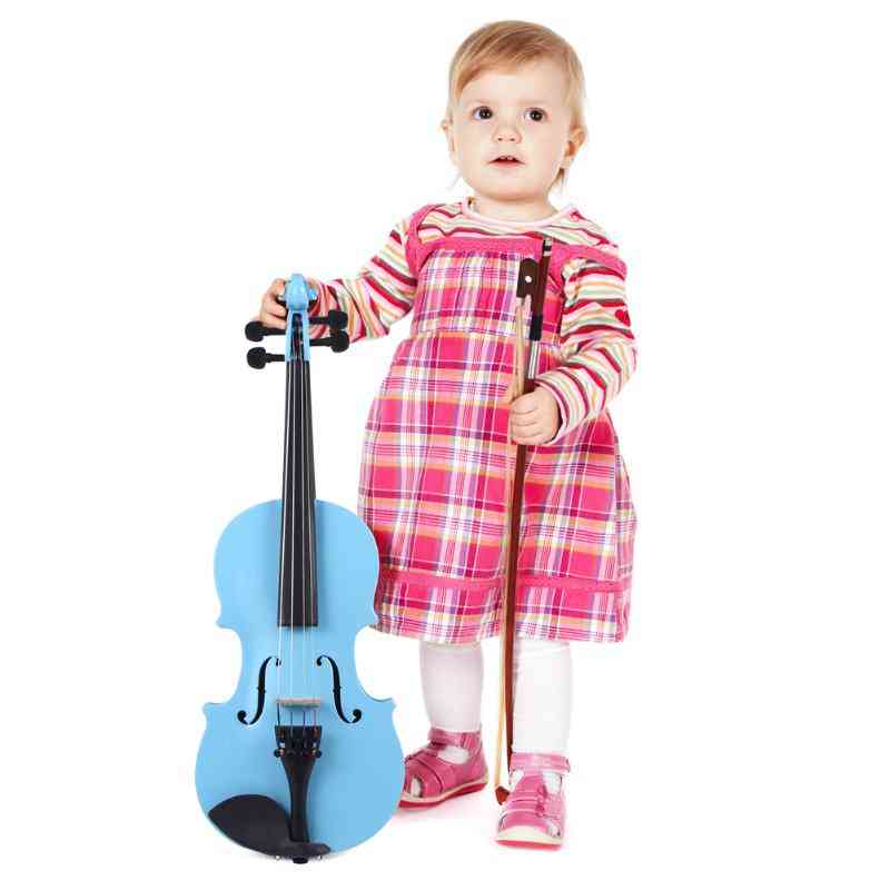 Handmade Violin Gloss Fiddle With Case Bow Rosin Musical Instrument For Beginner