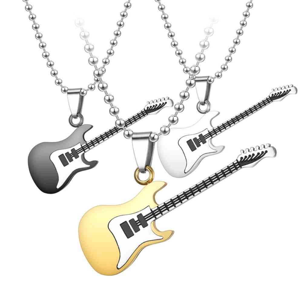 Ciondolo per chitarra elettrica collana a catena lunga regalo per amanti della musica
