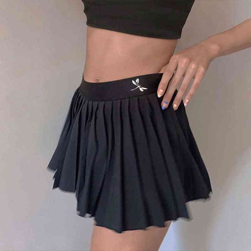 Faldas de tenis de cintura alta: minifalda de bádmin de golf, pantalones cortos de fitness para mujer, falda deportiva de secado rápido para correr atléticos