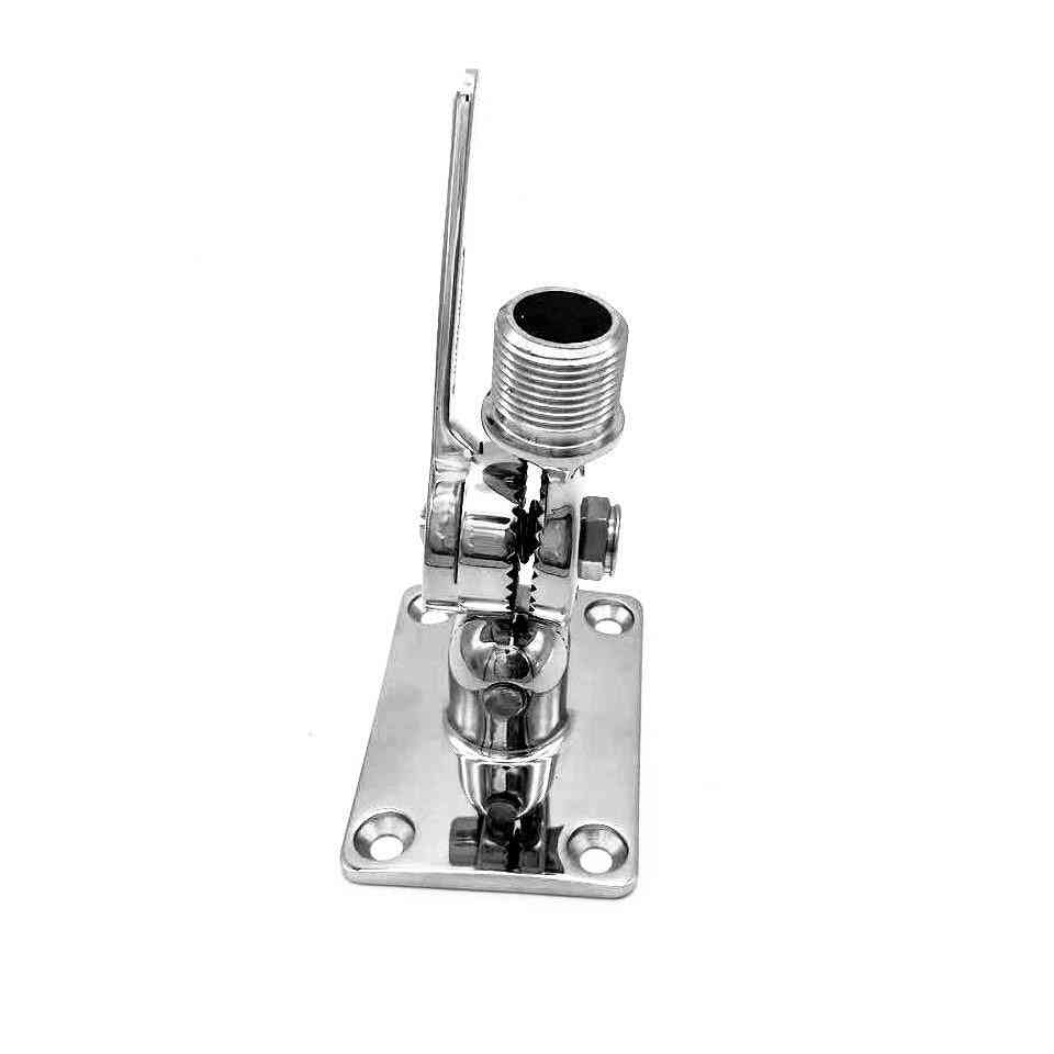 Stainless Steel, Dual Axis And  Adjustable Marine Antenna Base Mount