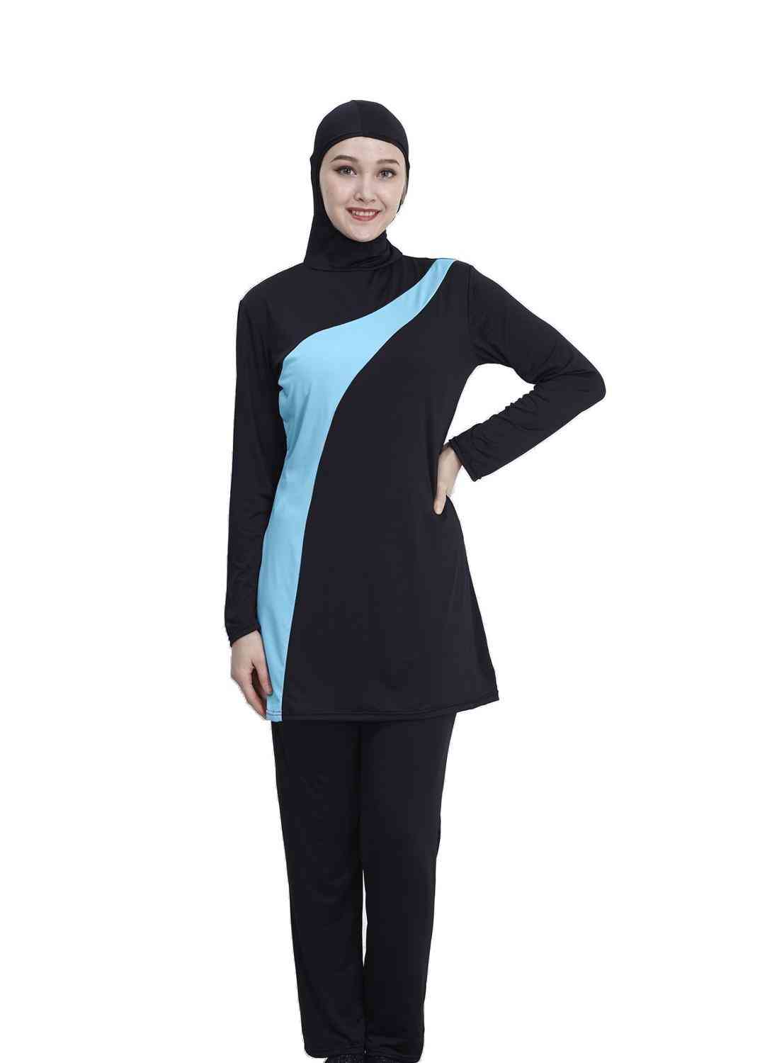 Muslimanski kupaći kostim s dugim rukavima, najlonski burkini - plivački maillot