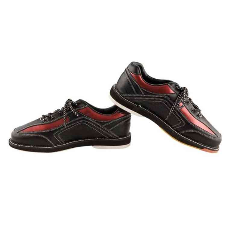 Professional Bowling Shoes Men Soft Leather Cushioning Sneakers Women Lightweight  Non-slip Trail