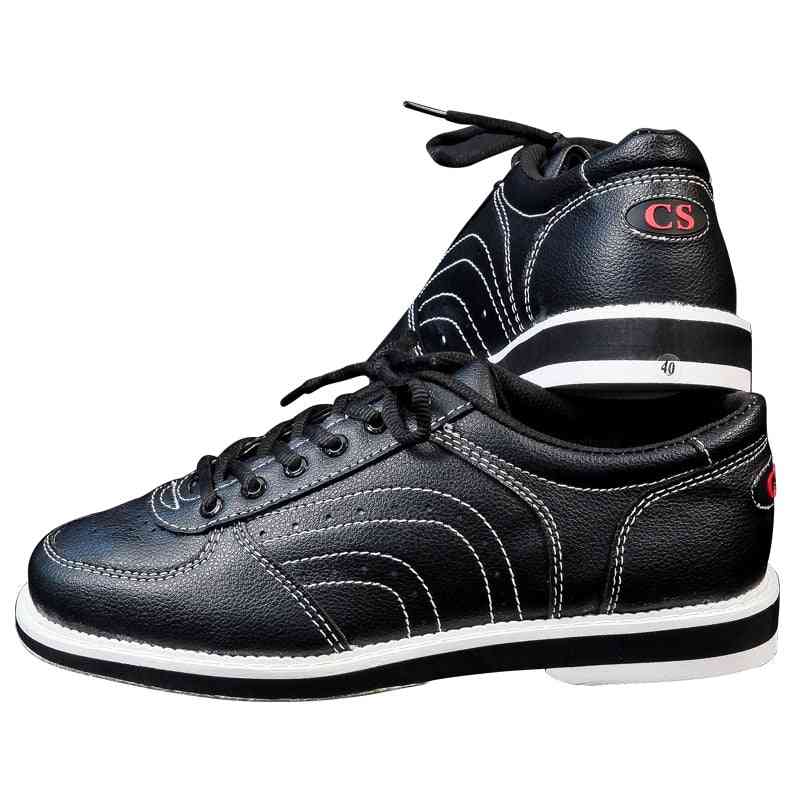 Bowling Shoes, Flat Sports Ten Pin Breathable Leather Men Sneakers