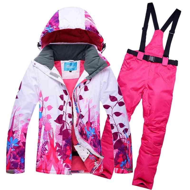 Warm Windproof Waterproof Snowboard Wear, Jacket+pants Clothing Set