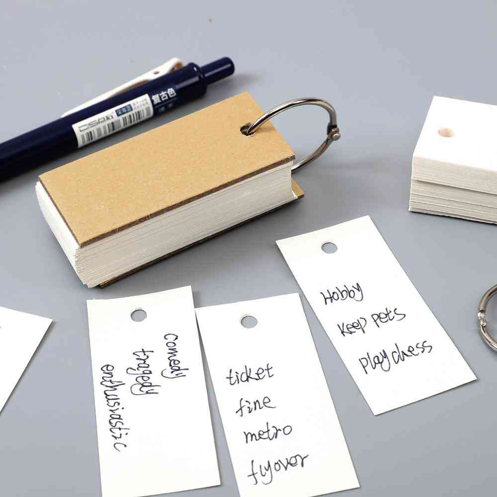Mini Loose Leaf Notebook With Buckle-tearable Memo Pad