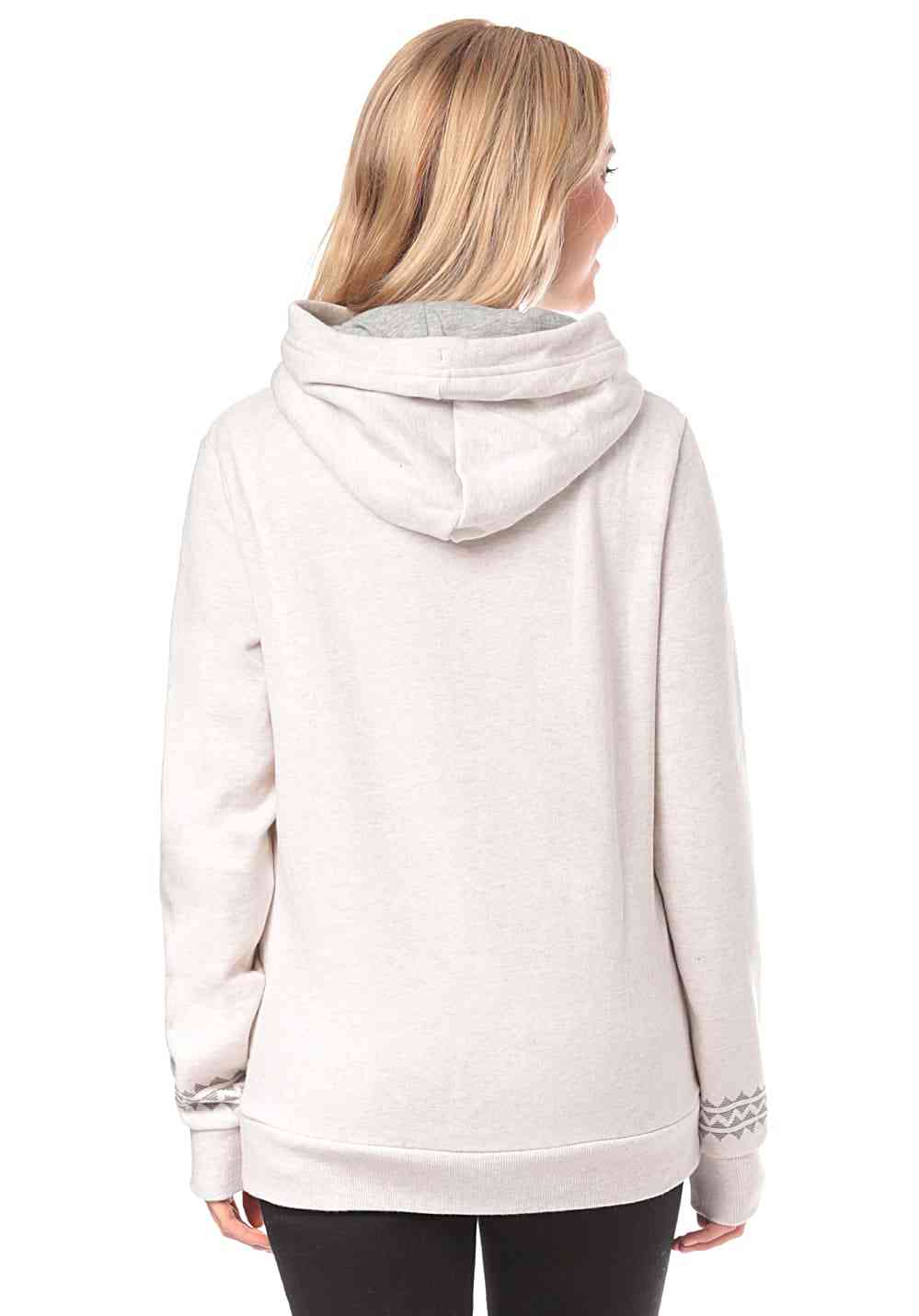 Hooded Fleece With Cross Over Collar, Extra Warmth Sweatshirt
