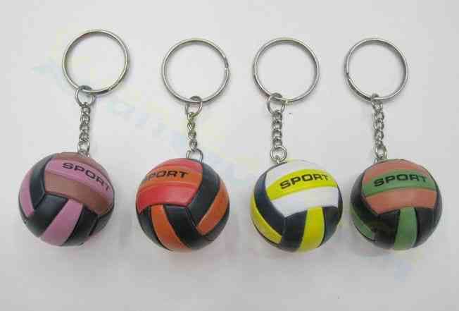 Mini Volleyball Chain, Plastic Key Ring Small Ornaments