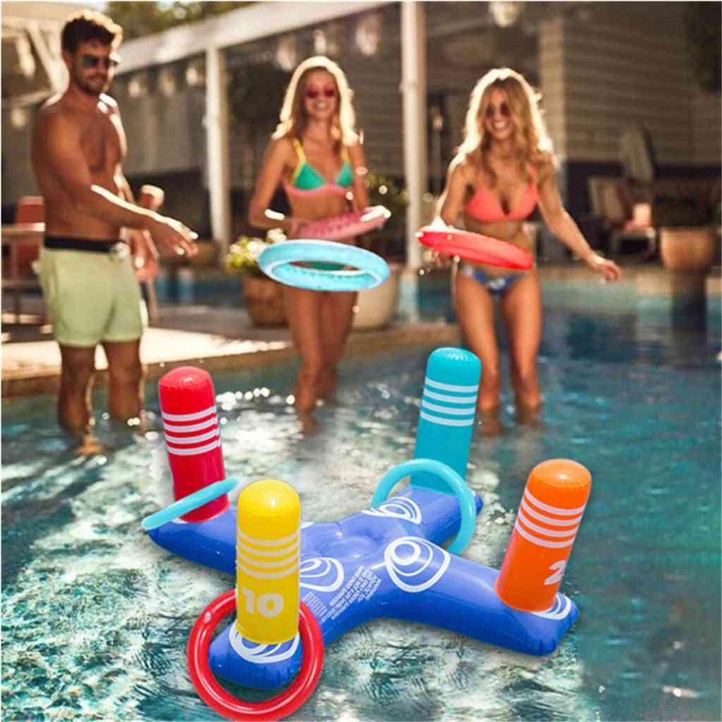 Giant Inflatable Floating Basketball Hoop & Blow Up Ball For Swimming Pool & Water Sports
