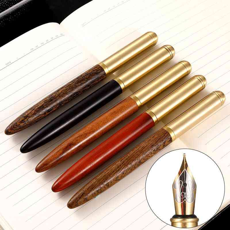 Luxury Wood Fountain Ink Pen Nib, Caneta Tinteiro For Office Stylo Plume Penna