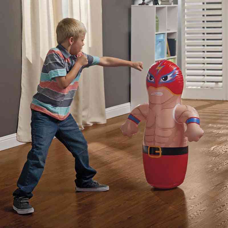 Zabawa lalka bokserska zapaśnik kreskówka zagraj w nadmuchiwaną zabawkę-na zewnątrz cs bunkier dla dzieci dla 3-10 dzieci fizycznych - 08bdw01y