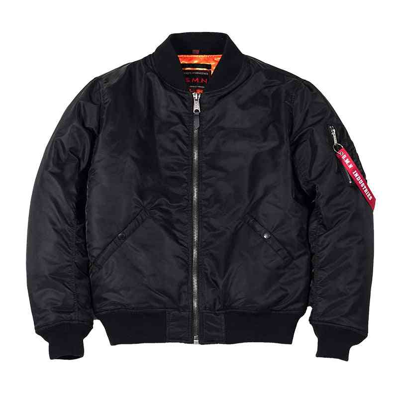 Men's Black  Bomer Air Force Pilot Jacket - Outwear Clothes