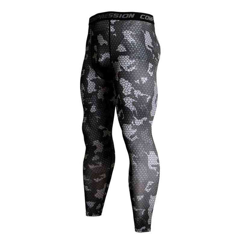 Men's Fitness Running Tights, Camouflage Tracksuit Compression Pants