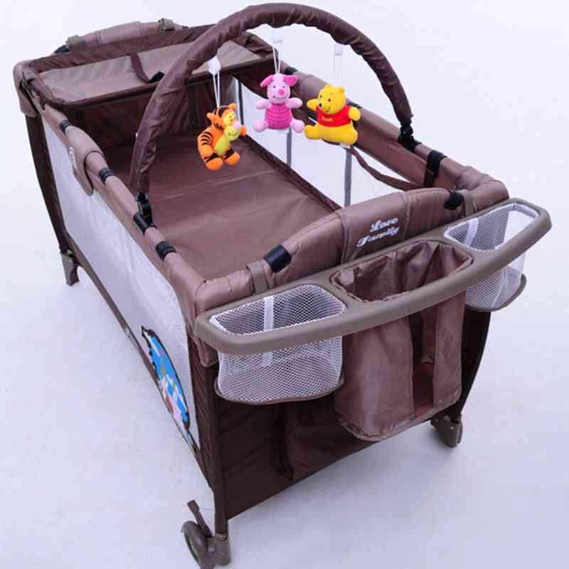 Bolsa de almacenamiento de cama de bebé organizador de cuna de bebé, bolsa de pañales de cabecera]