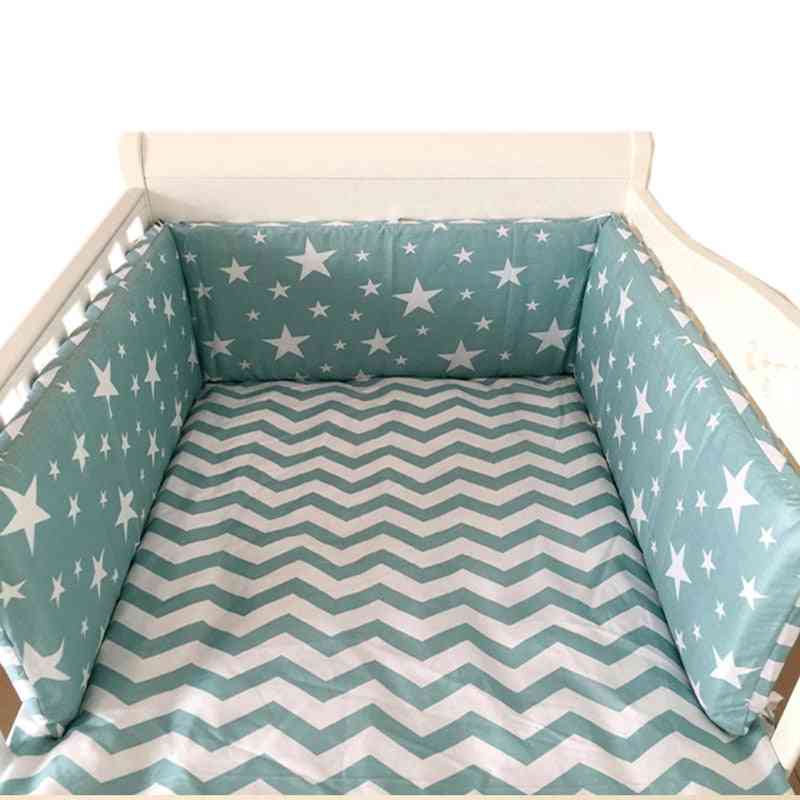 Nordic Stars Design Baby Bed Thicken Bumpers, Crib Around Cushion